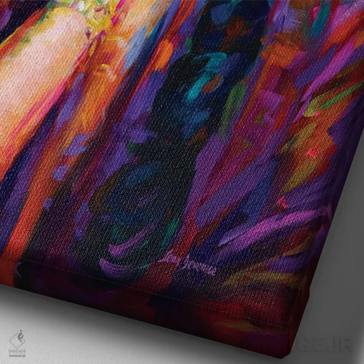 تابلو دکوراتیو عشقی معمولی نیست اثر لئون دوونیس - نمای نزدیک بافت بوم