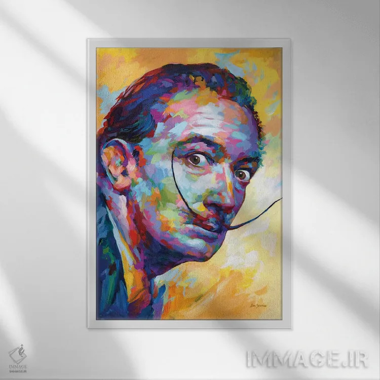 تابلو دکوراتیو دالی اثر لئون دوونیس - نمای قابدار سفید