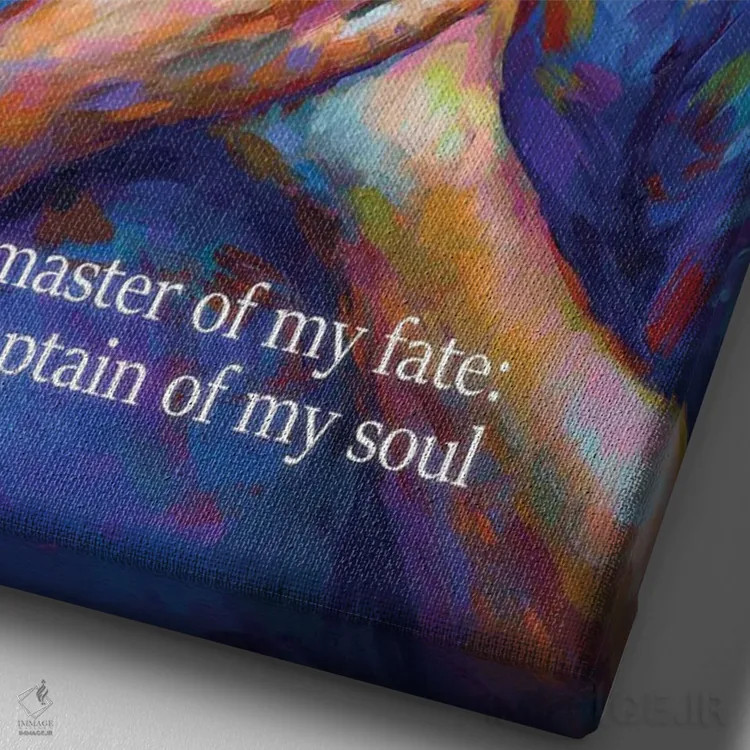 تابلو دکوراتیو نلسون ماندلا ۲ اثر لئون دوونیس - نمای نزدیک بافت بوم