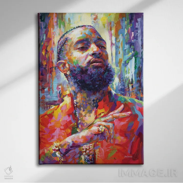 تابلو دکوراتیو نیپسی هاسل اثر لئون دوونیس - نمای روبهرو روی دیوار