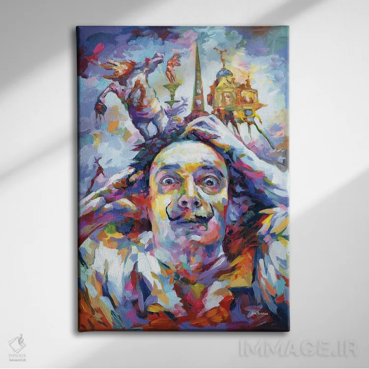 تابلو دکوراتیو سالوادور دالی اثر لئون دوونیس - نمای روبهرو روی دیوار