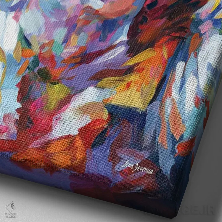 تابلو دکوراتیو سالوادور دالی اثر لئون دوونیس - نمای نزدیک بافت بوم