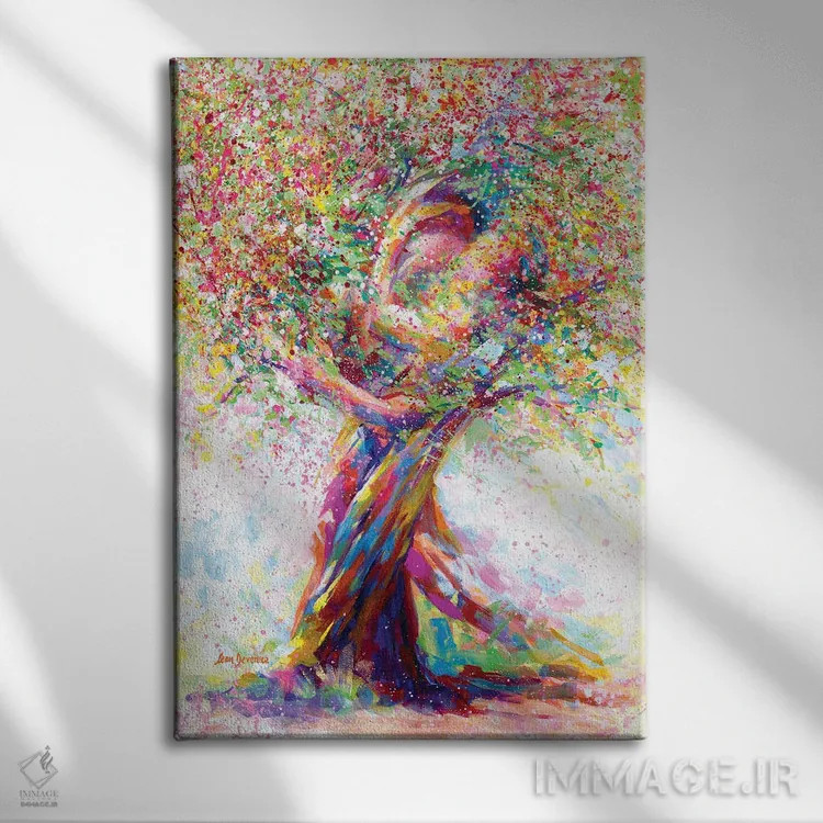 تابلو دکوراتیو درخت عشق اثر لئون دوونیس - نمای روبهرو روی دیوار