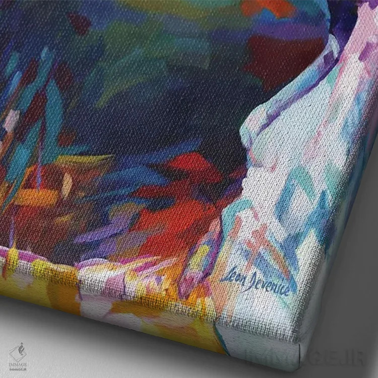 تابلو دکوراتیو مرلین مونرو ۶ اثر لئون دوونیس - نمای نزدیک بافت بوم