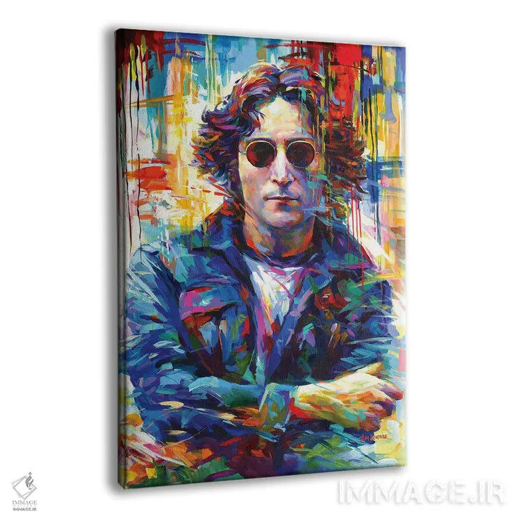 تابلو دکوراتیو جان لنون اثر لئون دوونیس - نمای پرسپکتیو محصول