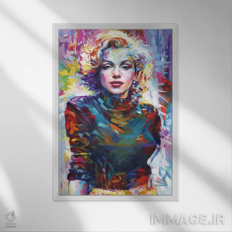 تابلو دکوراتیو مرلین مونرو ۶ اثر لئون دوونیس - نمای قابدار سفید