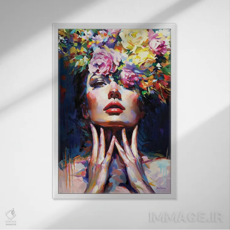 تابلو دکوراتیو راز در شکوفه اثر لئون دوونیس - نمای قابدار سفید