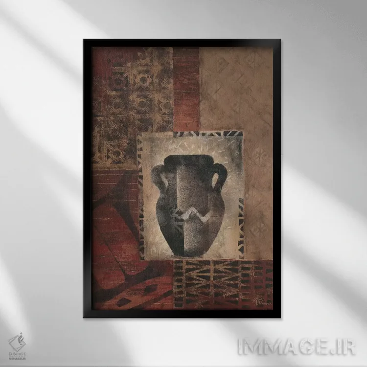 تابلو دکوراتیو احیای آثار باستانی ۲ اثر ماریا دونوان - نمای قابدار مشکی