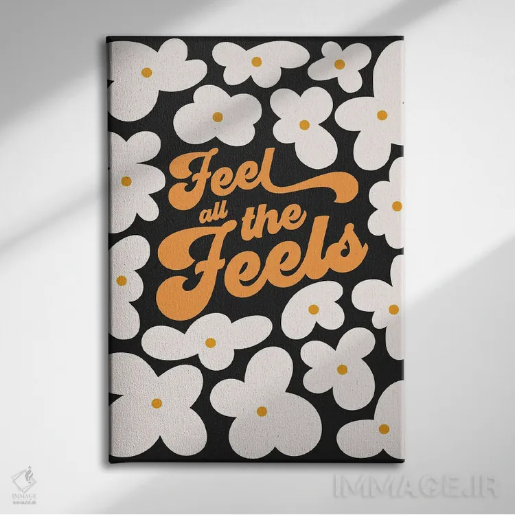 تابلو دکوراتیو تمام احساسات را حس کن اثر دومینیک واری - نمای روبهرو روی دیوار