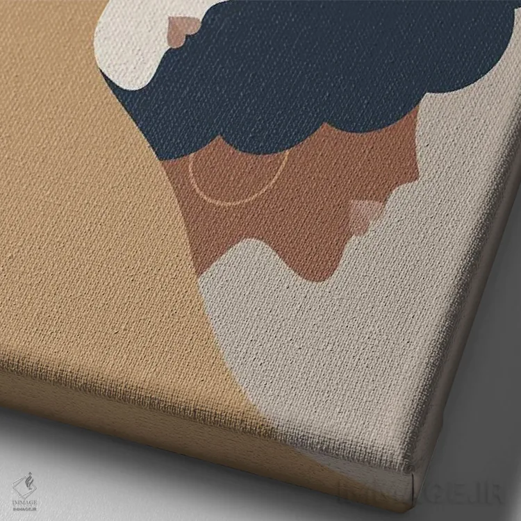 تابلو دکوراتیو قدرت دختران، زن توانمند اثر دومینیک واری - نمای نزدیک بافت بوم