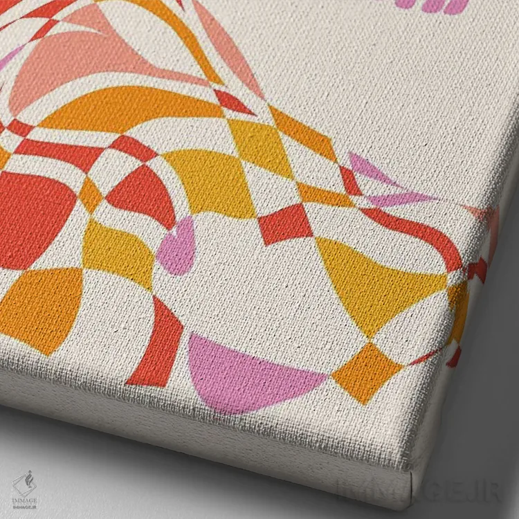 تابلو انتزاعی سلامتی تو ثروت توست اثر دومینیک واری - نمای نزدیک بافت بوم