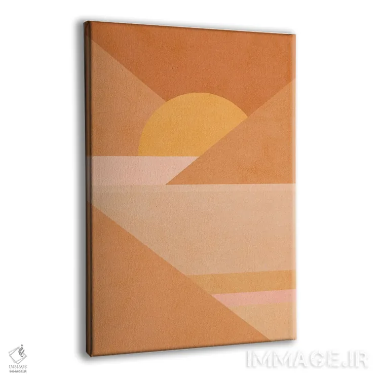 تابلو انتزاعی هندسه مدرن میان قرن ۲ اثر دومینیک واری - نمای پرسپکتیو محصول