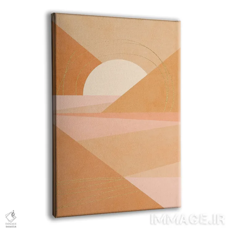 تابلو انتزاعی هندسه مدرن میان قرن ۱ اثر دومینیک واری - نمای پرسپکتیو محصول