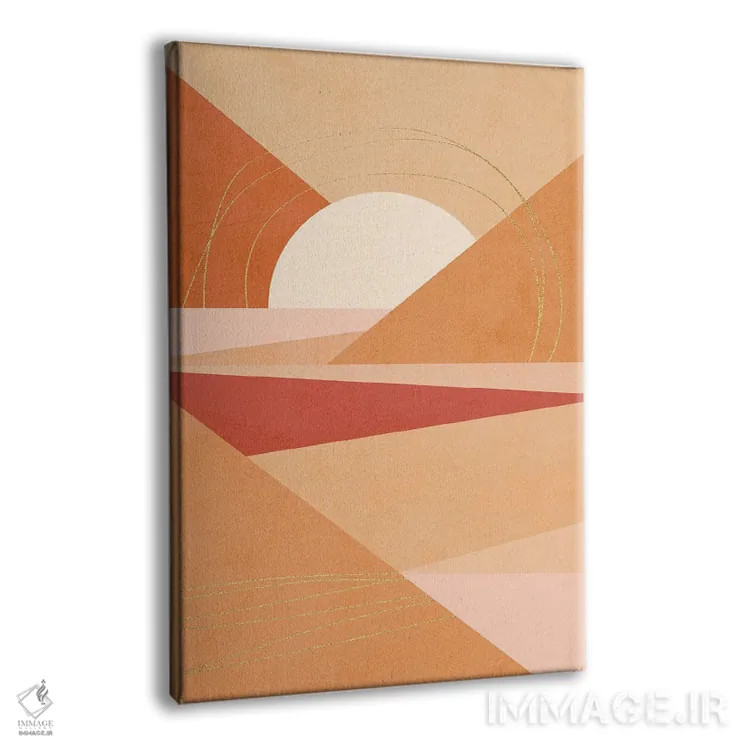 تابلو انتزاعی هندسه مدرن میان قرن ۴ اثر دومینیک واری - نمای پرسپکتیو محصول