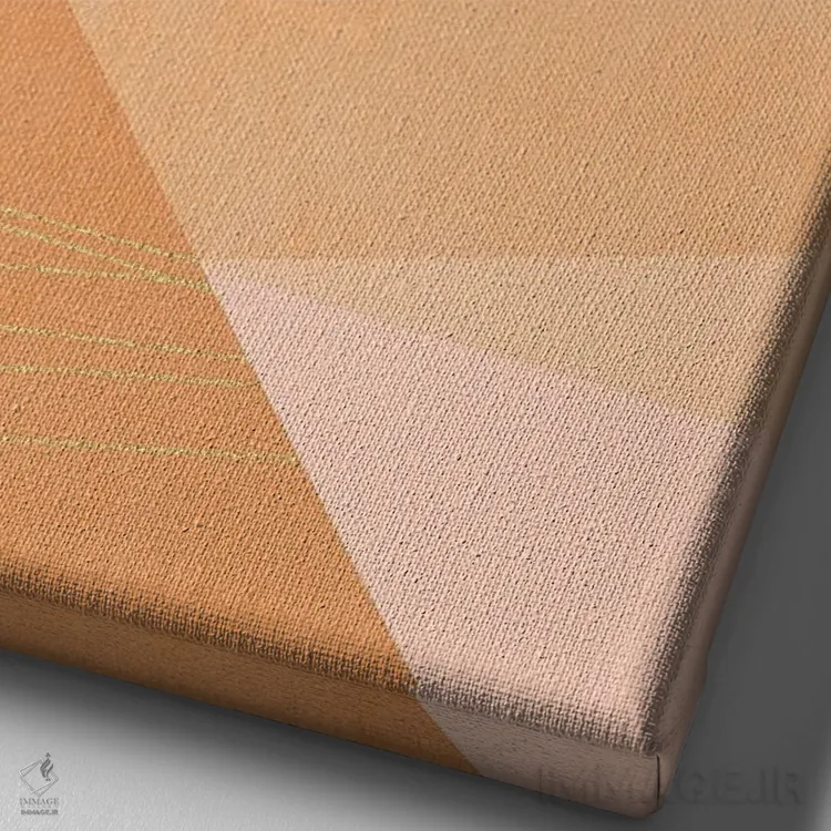 تابلو انتزاعی هندسه مدرن میان قرن ۱ اثر دومینیک واری - نمای نزدیک بافت بوم