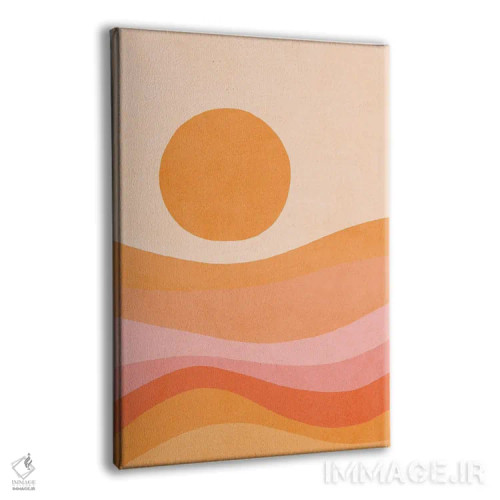 تابلو انتزاعی غروب تابستان طلایی مدرن میان قرن اثر دومینیک واری - نمای پرسپکتیو محصول