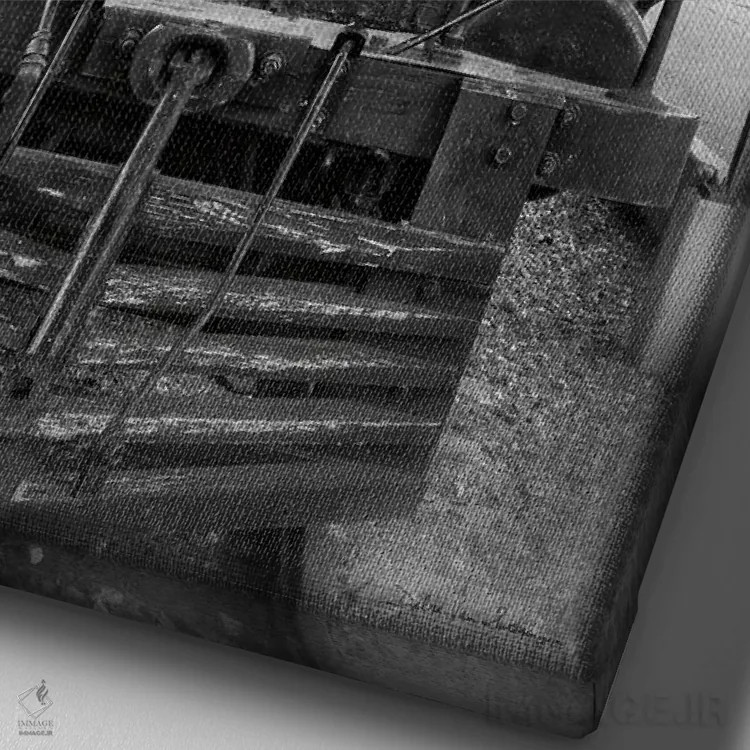 تابلو دکوراتیو قطار کلاسیک ۱ اثر دبرا ون سوارینجن - نمای نزدیک بافت بوم