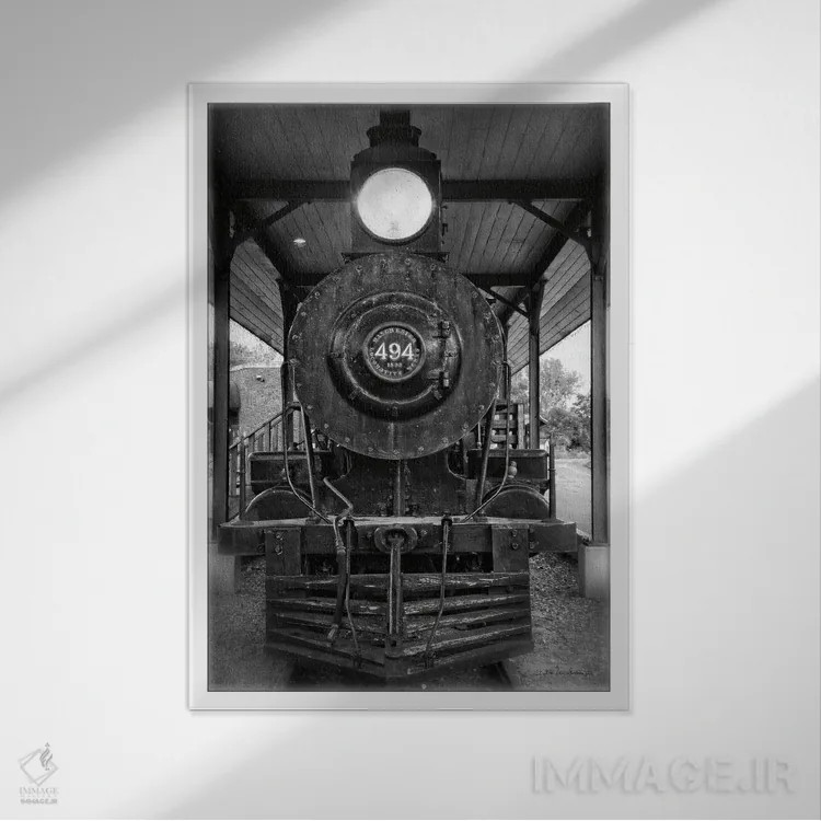 تابلو دکوراتیو قطار کلاسیک ۱ اثر دبرا ون سوارینجن - نمای قابدار سفید