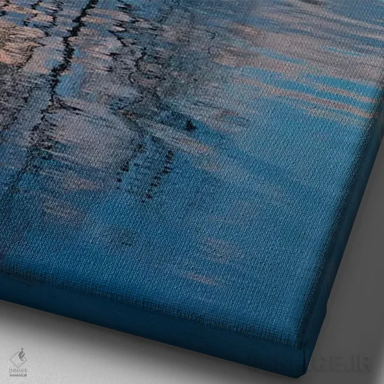 تابلو دکوراتیو آن درخت واناکا در انعکاس آب دریاچه واناکا، اوتاگو، جزیره جنوب… اثر دیوید وال - نمای نزدیک بافت بوم