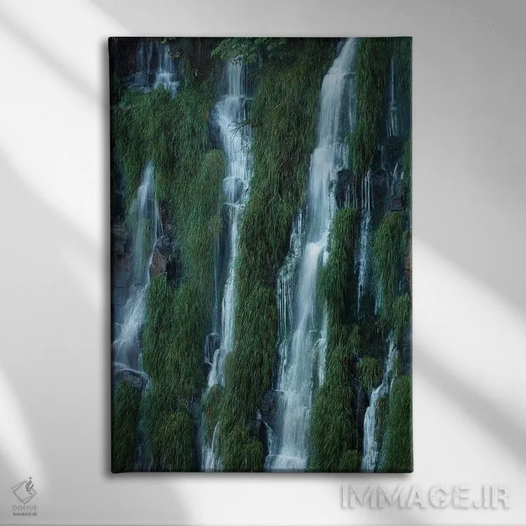 تابلو دکوراتیو آبشار ایگواسو، آرژانتین اثر دیوید وال - نمای روبهرو روی دیوار