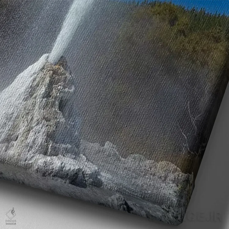 تابلو دکوراتیو چشمه آبگرم فوران کننده وایوتاپو، نزدیک روتوروا، جزیره شمالی… اثر دیوید وال - نمای نزدیک بافت بوم