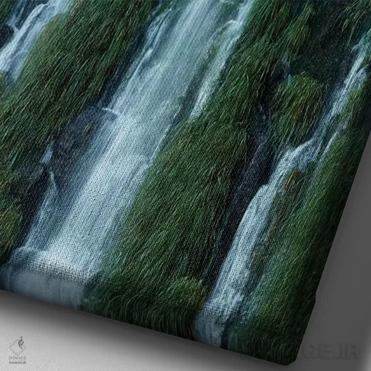 تابلو دکوراتیو آبشار ایگواسو، آرژانتین اثر دیوید وال - نمای نزدیک بافت بوم