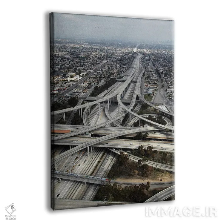 تابلو دکوراتیو نمای هوایی I، تقاطع هری پرگرسون، لس آنجلس جنوبی، کالیفرنیا، آ… اثر دیوید وال - نمای پرسپکتیو محصول