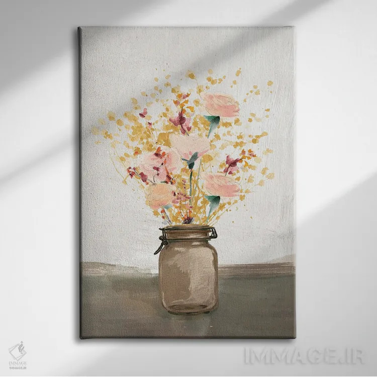 تابلو مدرن رویاهای کهربایی اثر داگوود پورتفولیو - نمای روبهرو روی دیوار