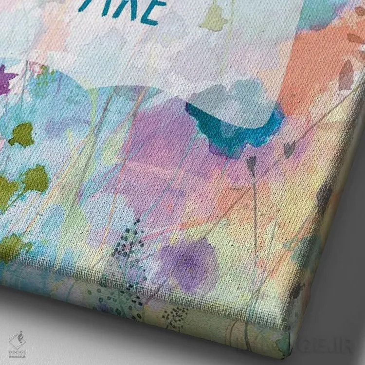 تابلو دکوراتیو خانه همانجاست که تو باشی اثر داگوود پورتفولیو - نمای نزدیک بافت بوم