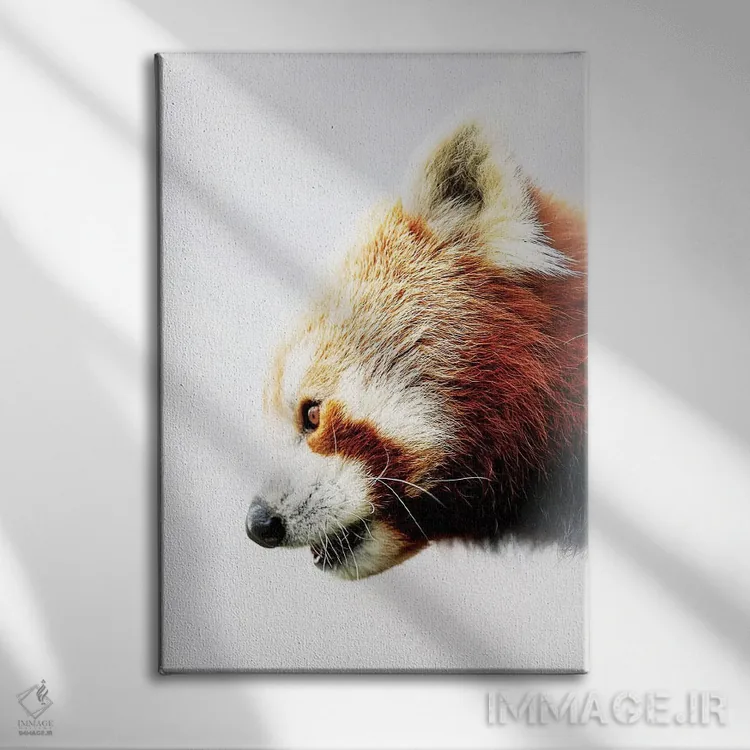 تابلو دکوراتیو پاندای سرخ اثر دیوید وولن - نمای روبهرو روی دیوار