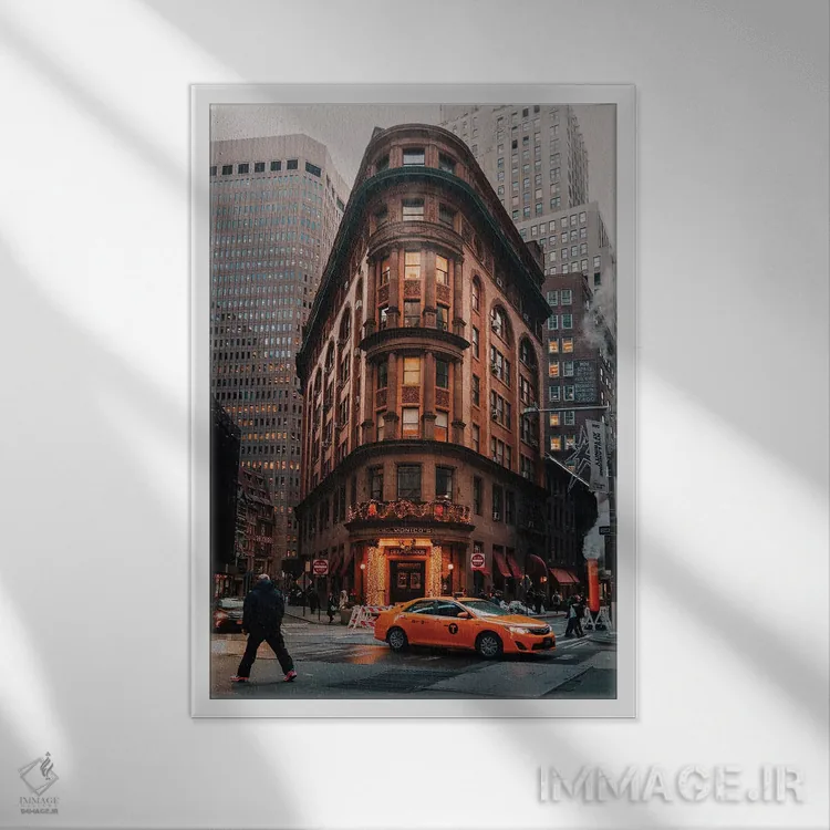 تابلو دکوراتیو دلمونیکوهای مشهور اثر دیلان واکر - نمای قابدار سفید