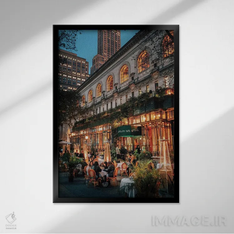 تابلو دکوراتیو New York City,پارک برایانت، نیویورک سیتی اثر دیلان واکر - نمای قابدار مشکی