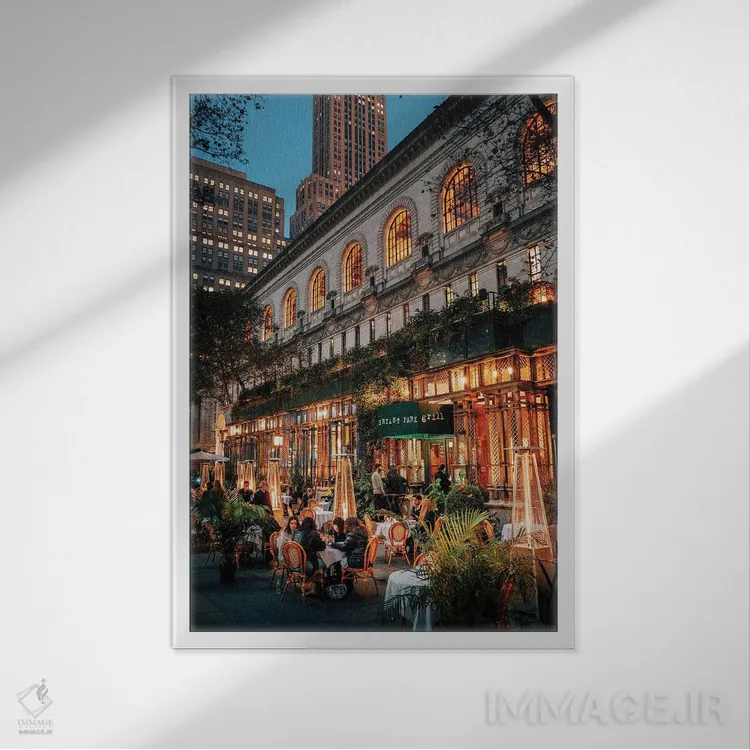 تابلو دکوراتیو New York City,پارک برایانت، نیویورک سیتی اثر دیلان واکر - نمای قابدار سفید