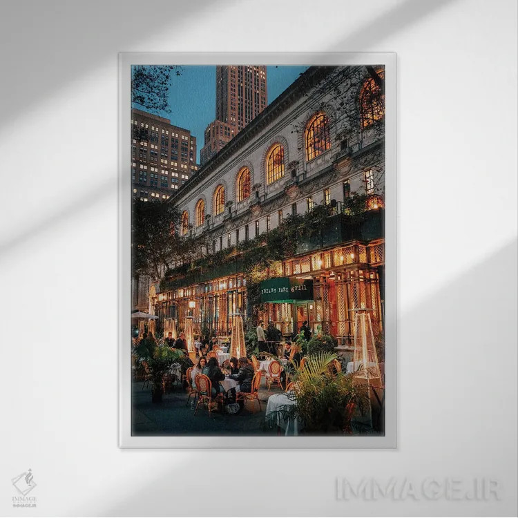 تابلو دکوراتیو New York City,پارک برایانت، نیویورک سیتی اثر دیلان واکر - نمای قابدار سفید