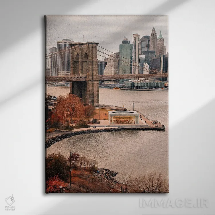 تابلو دکوراتیو رنگ های پاییزی در نیویورک سیتی اثر دیلان واکر - نمای روبهرو روی دیوار