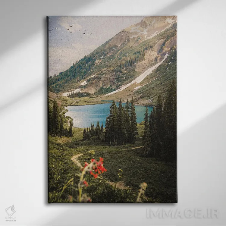تابلو دکوراتیو Colorado,دریاچه زمرد، کلرادو اثر دیلان واکر - نمای روبهرو روی دیوار