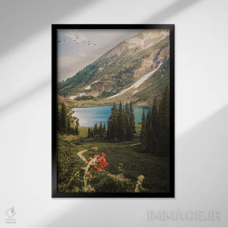 تابلو دکوراتیو Colorado,دریاچه زمرد، کلرادو اثر دیلان واکر - نمای قابدار مشکی