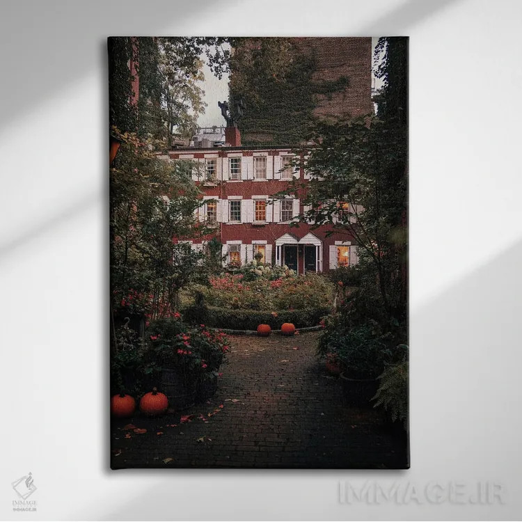 تابلو دکوراتیو حیاط گروو اثر دیلان واکر - نمای روبهرو روی دیوار