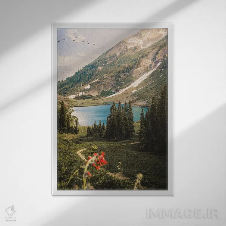 تابلو دکوراتیو Colorado,دریاچه زمرد، کلرادو اثر دیلان واکر - نمای قابدار سفید