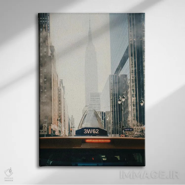 تابلو دکوراتیو تاکسی و امپایر اثر دیلان واکر - نمای روبهرو روی دیوار