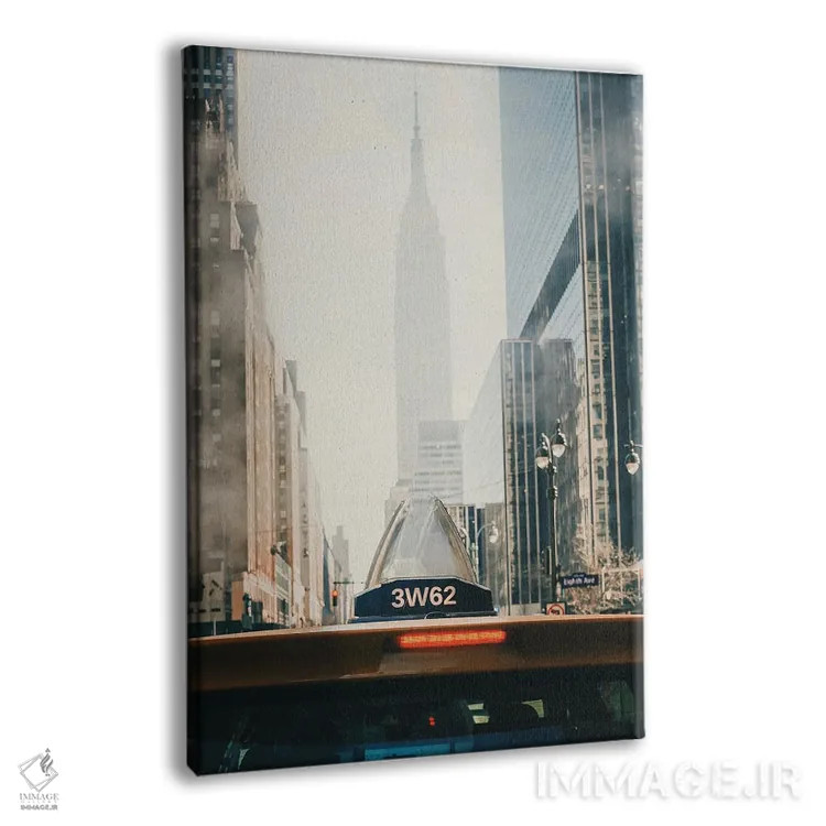 تابلو دکوراتیو تاکسی و امپایر اثر دیلان واکر - نمای پرسپکتیو محصول