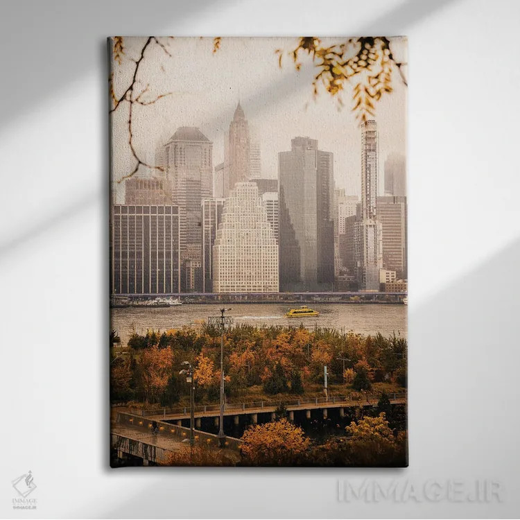 تابلو دکوراتیو یک سفر پاییزی با فری اثر دیلان واکر - نمای روبهرو روی دیوار