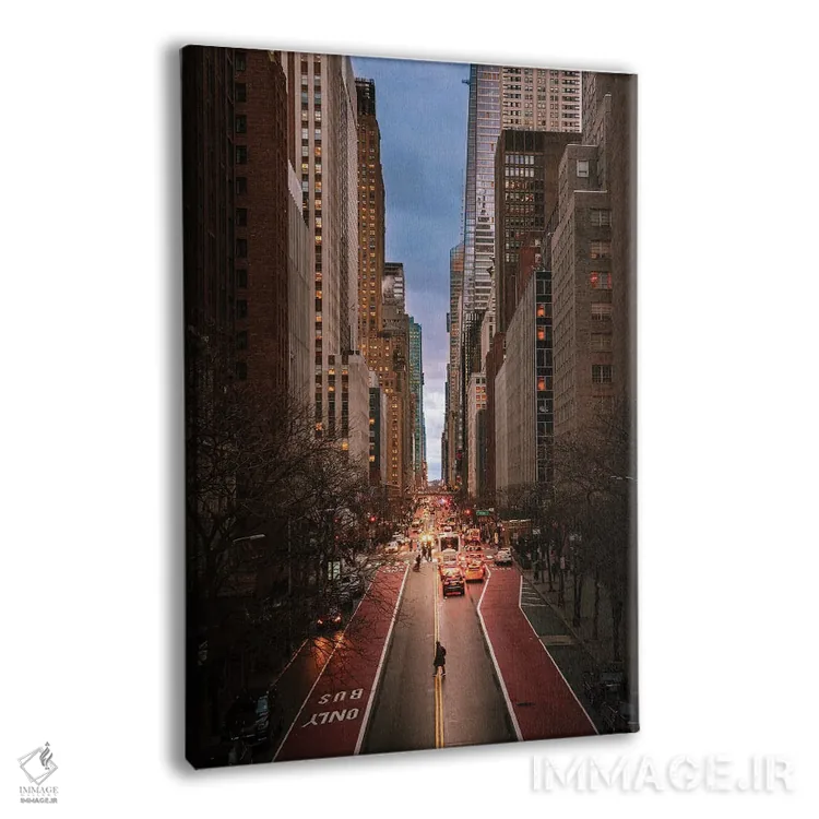 تابلو دکوراتیو غروب در میدتاون ایست اثر دیلان واکر - نمای پرسپکتیو محصول
