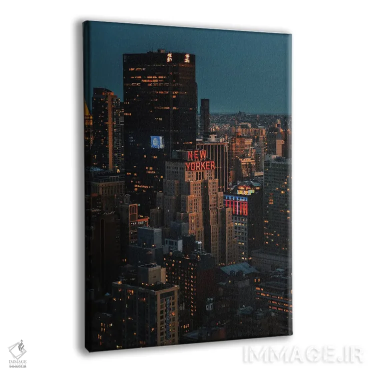 تابلو دکوراتیو شب در هتل نیویورکر اثر دیلان واکر - نمای پرسپکتیو محصول