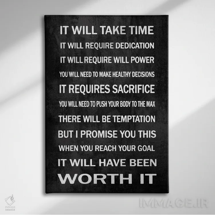 تابلو دکوراتیو ارزشش را دارد اثر جیمی مک داول - نمای روبهرو روی دیوار