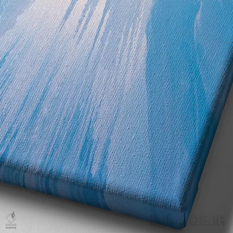 تابلو دکوراتیو یخین داغ اثر دارن وایت فوتوگرافی - نمای نزدیک بافت بوم