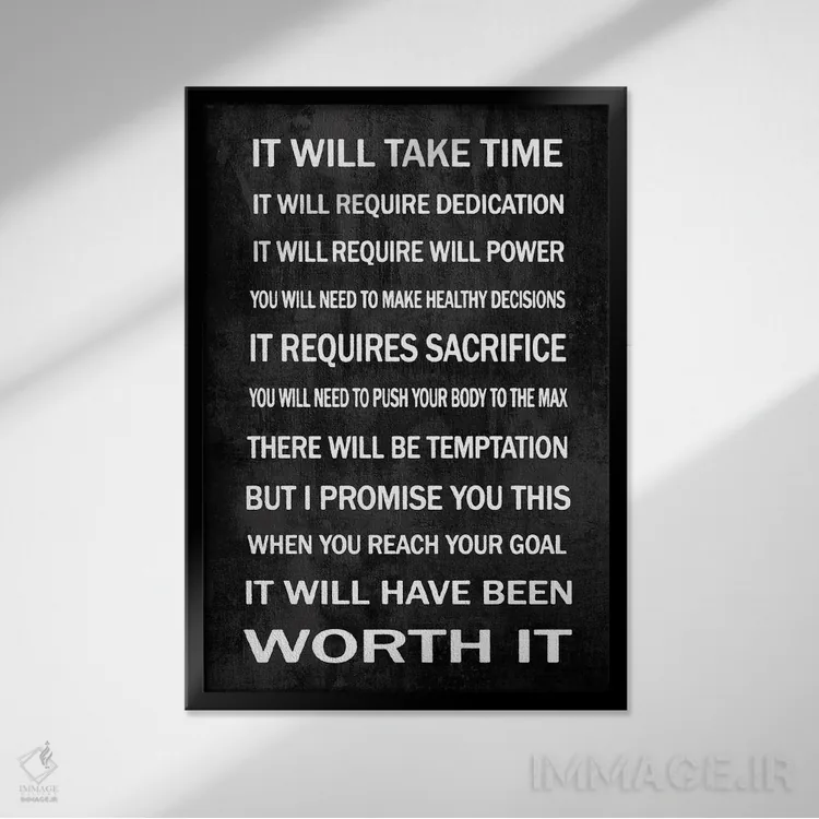 تابلو دکوراتیو ارزشش را دارد اثر جیمی مک داول - نمای قابدار مشکی