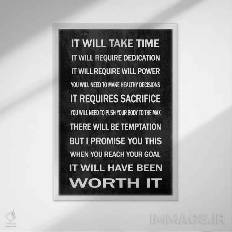 تابلو دکوراتیو ارزشش را دارد اثر جیمی مک داول - نمای قابدار سفید