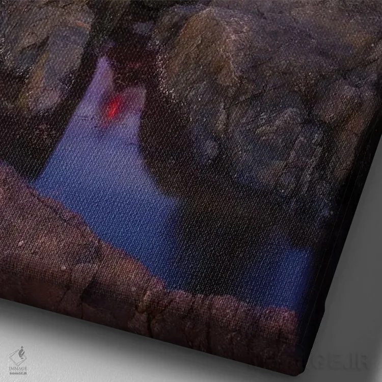 تابلو دکوراتیو طلوع آفتاب در بندر بس اثر دارن وایت فوتوگرافی - نمای نزدیک بافت بوم