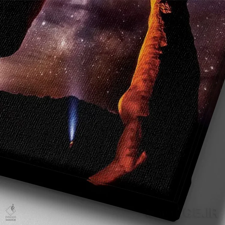 تابلو دکوراتیو اکتشاف گر راه شیری اثر دارن وایت فوتوگرافی - نمای نزدیک بافت بوم